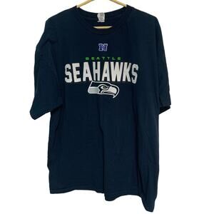 Alstyle Activewear Seattle Seahawks NFL Cotton Navy Blue T-Shirt Size 2XL